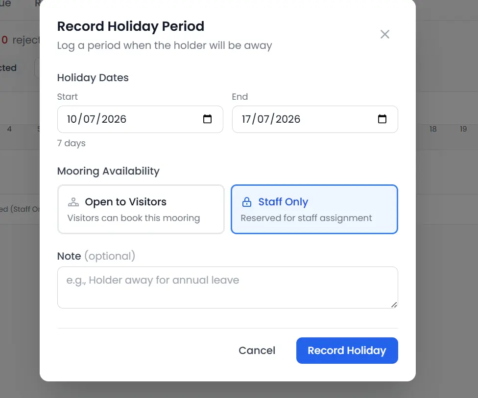 Holidays & Suspensions