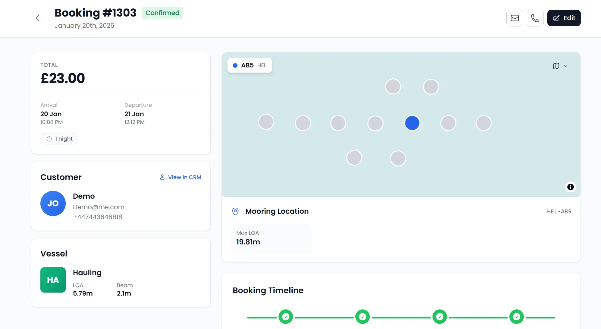 Staff Booking Dashboard