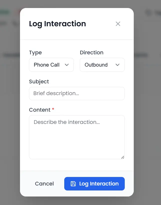 Interaction Logging