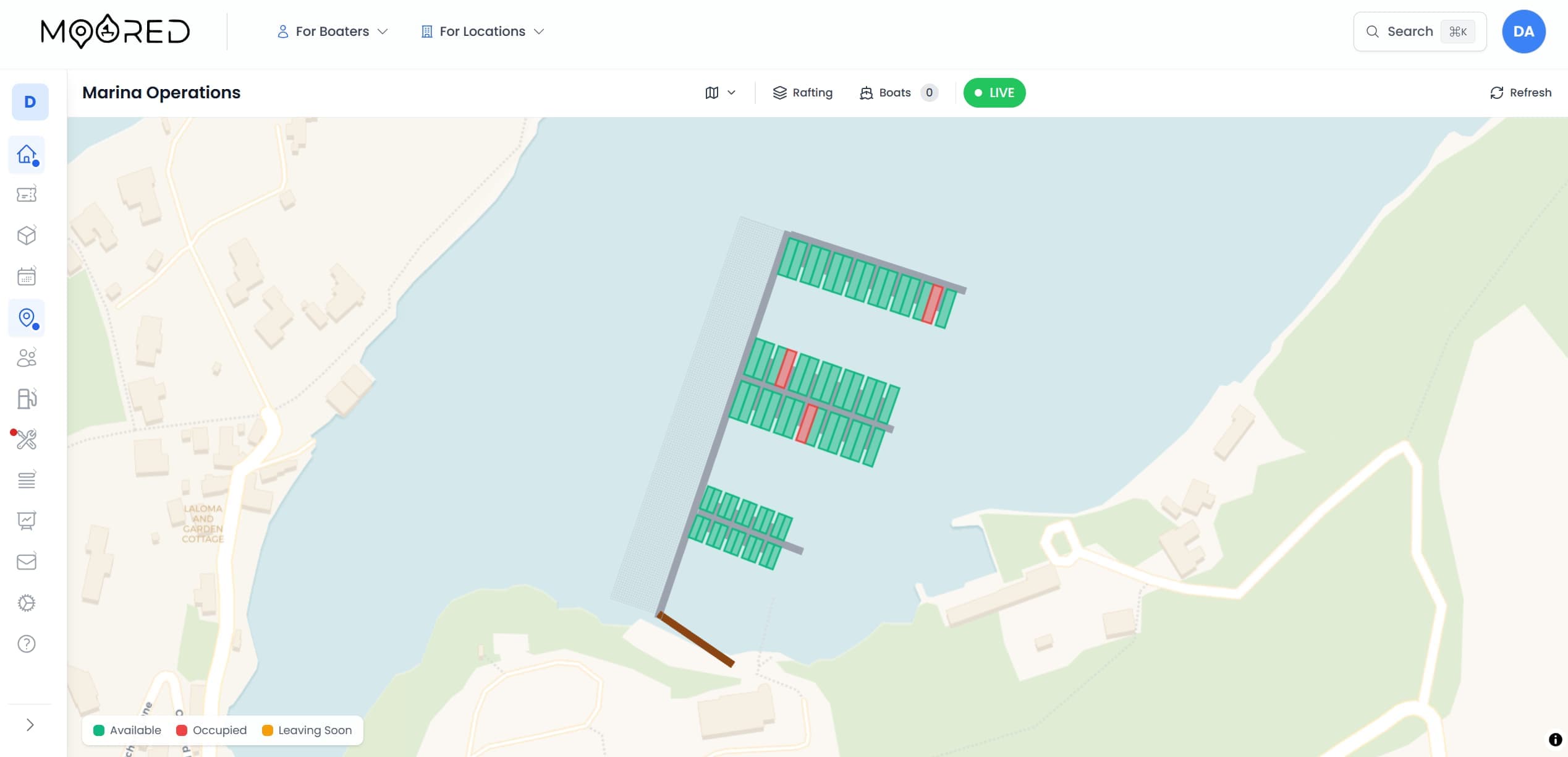 Interactive Marina Map — Operations View