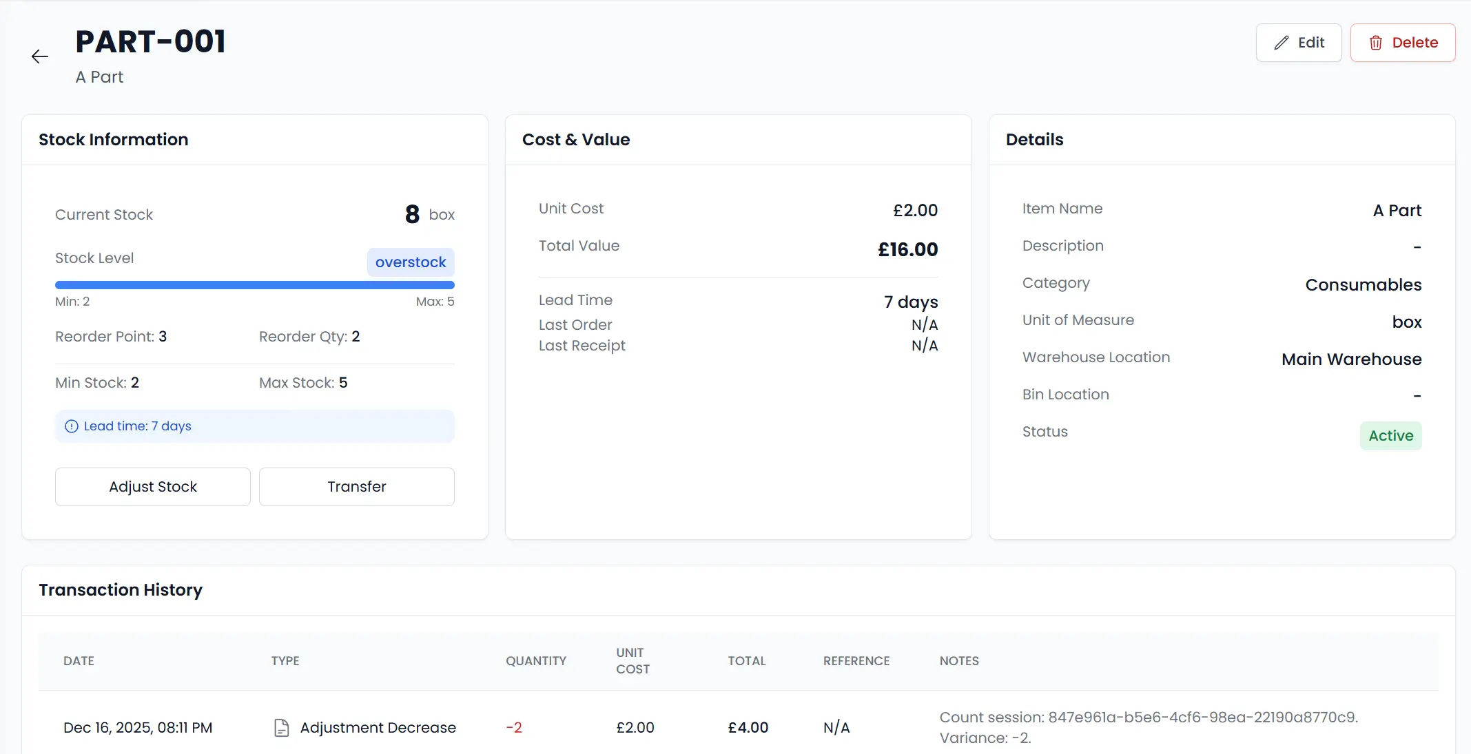 Inventory Management
