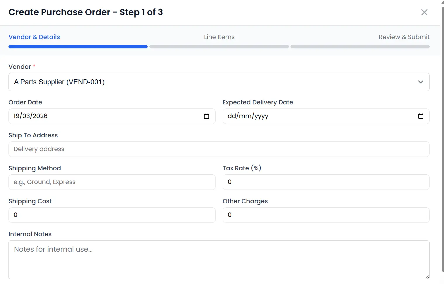 Purchasing & Vendors